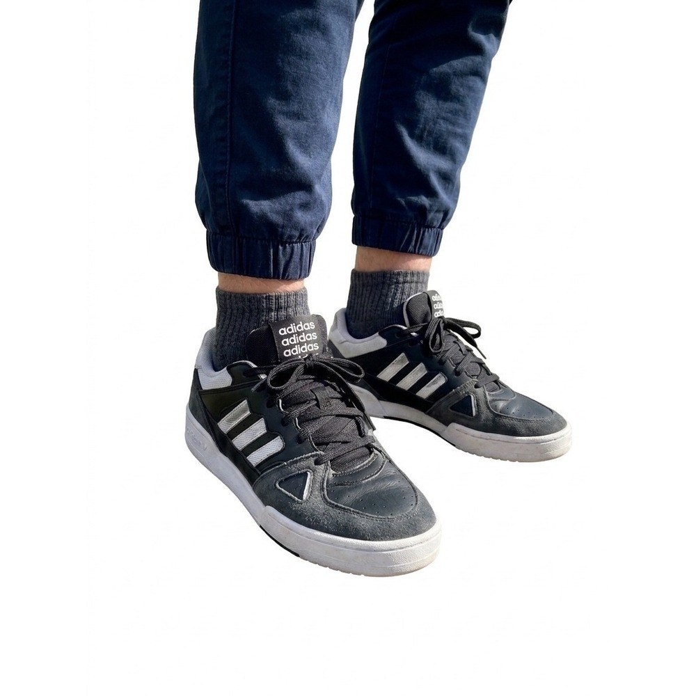 Adidas Midcity Mens Black White Low Top Sneakers IE4518 Size 10